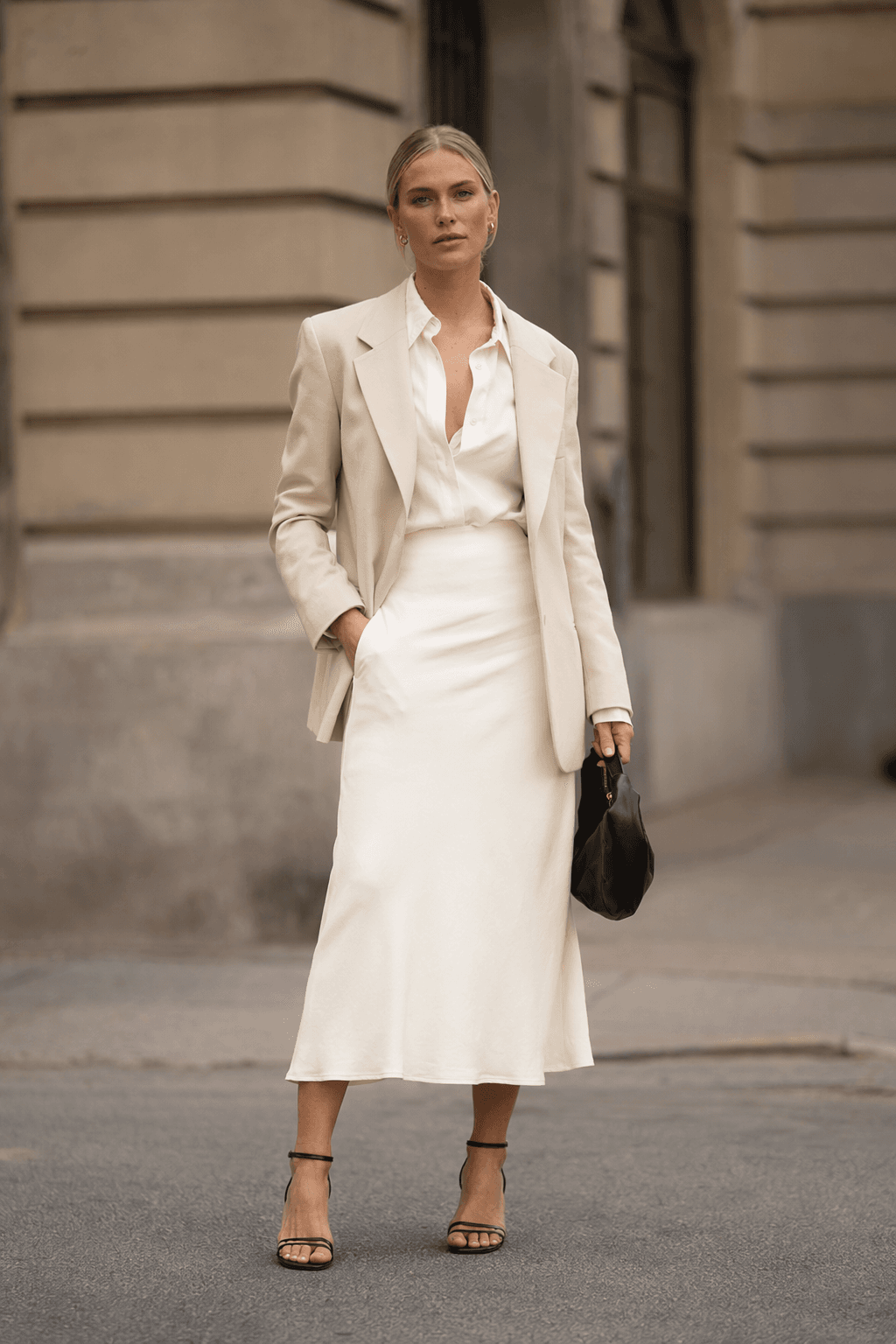 Schlichte Eleganz in Creme