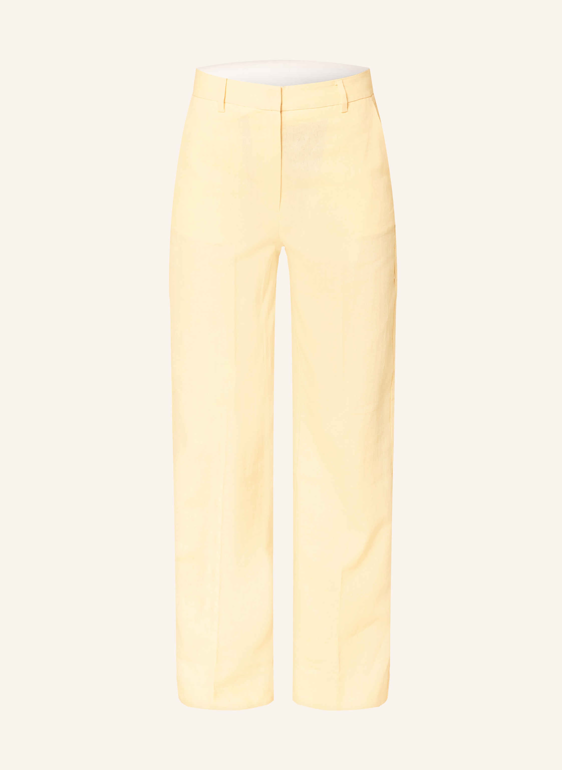 Selected Marlenehose Mit Leinen gelb