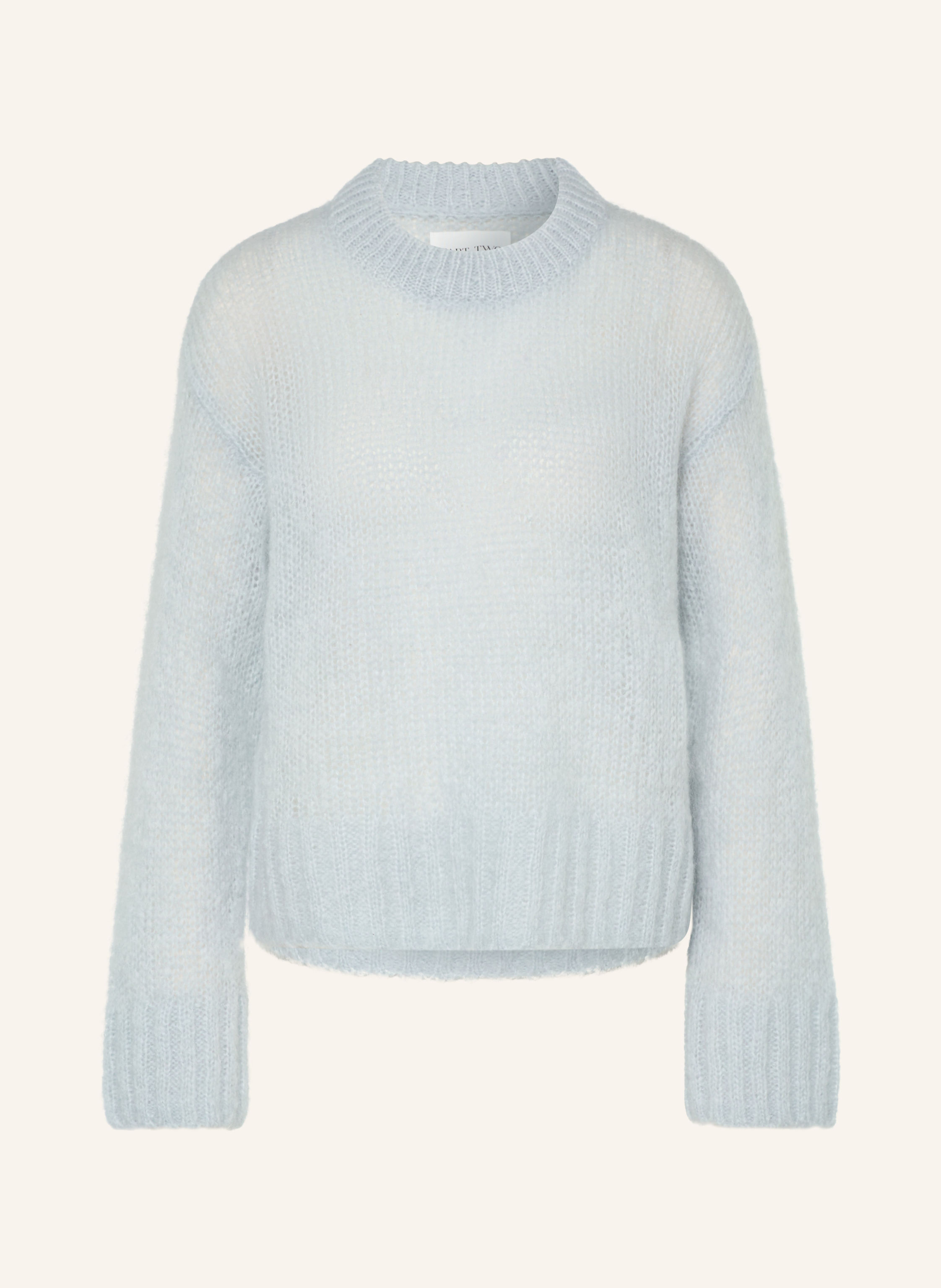 Part Two Mohair-Pullover Sillepw blau