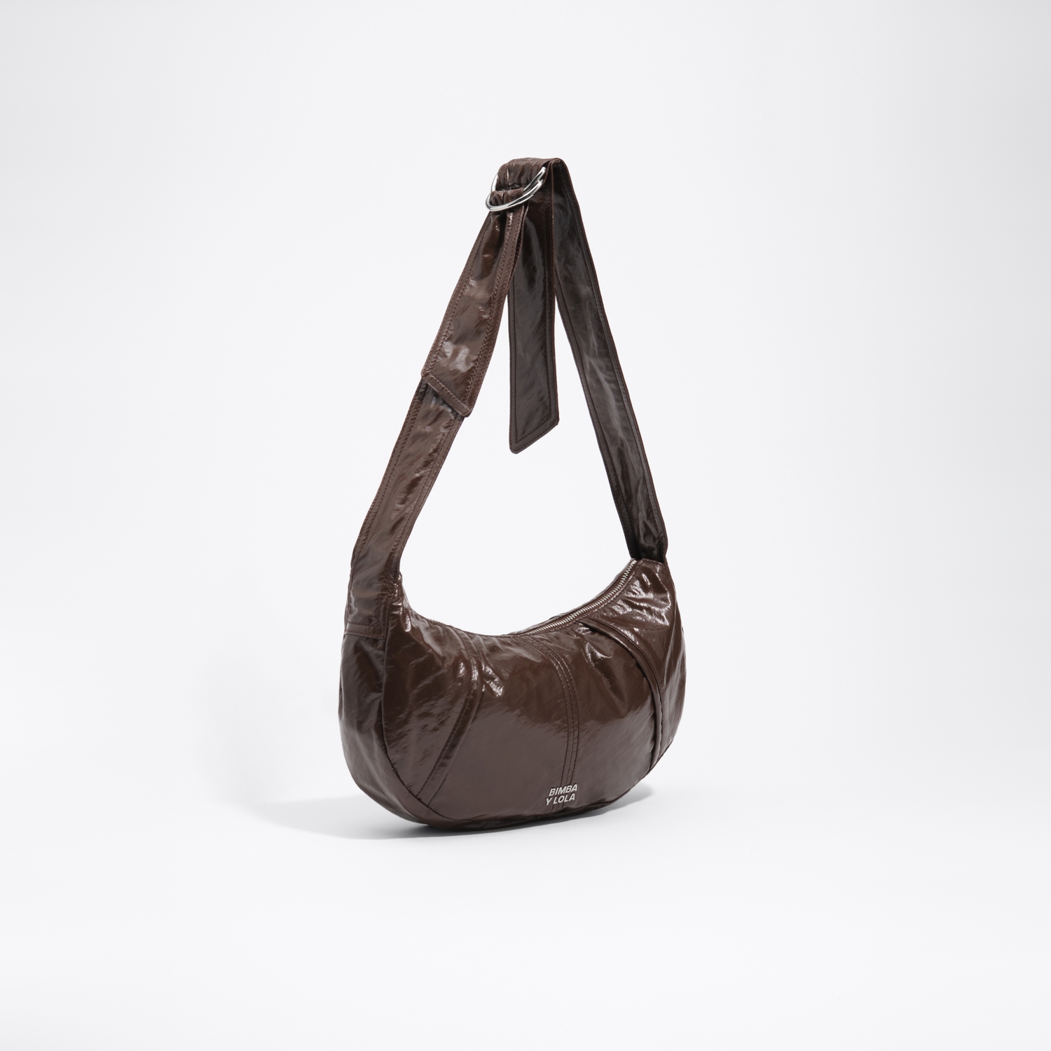 Tasche Moon mittelgroß Glitzer Schokoladenbraun